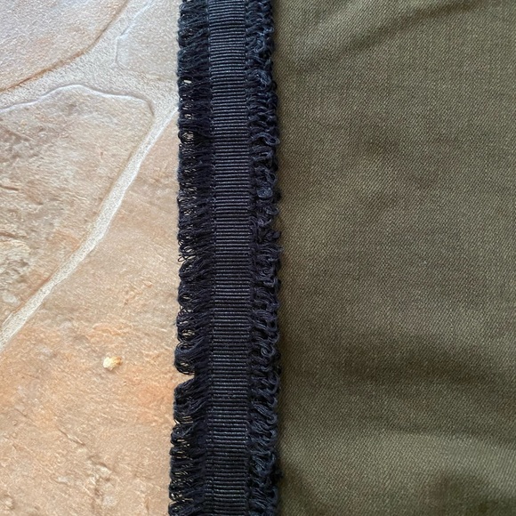 Zara Basic Z1975 Denim Olive Green Size 6 - Picture 3 of 5